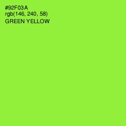 #92F03A - Green Yellow Color Image